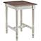 Leick Toscana 24" Wide Ecru and Otter Chairside Table