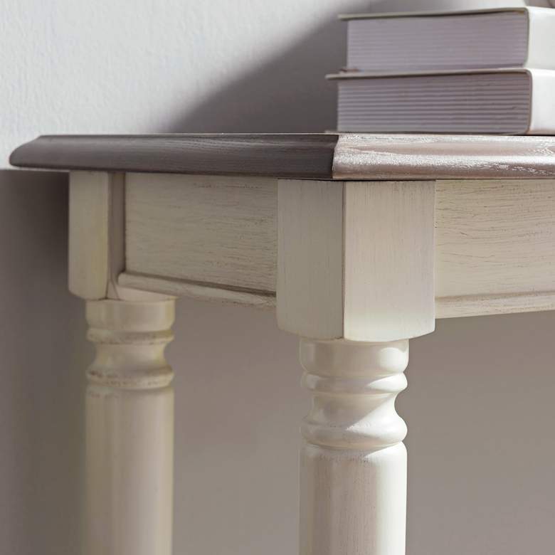 Image 3 Leick Toscana 32" Wide Ecru and Otter Hall Console Table more views