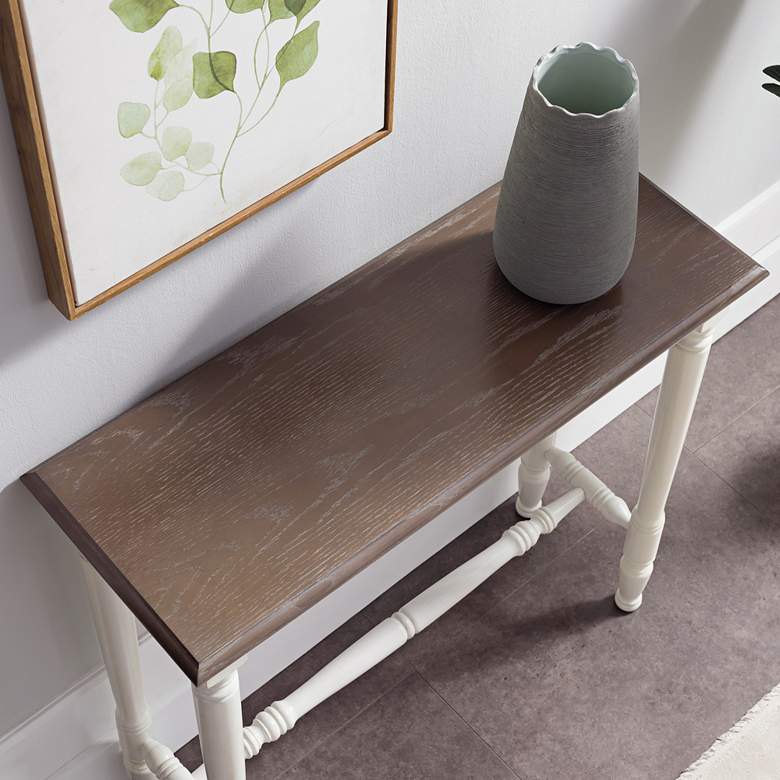 Image 5 Leick Toscana 32" Wide Ecru and Otter Hall Console Table more views