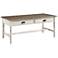 Leick Toscana 46" Wide Ecru and Otter 2-Drawer Coffee Table