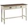 Leick Toscana 46" Wide Otter and Ecru 2-Drawer Sofa Table