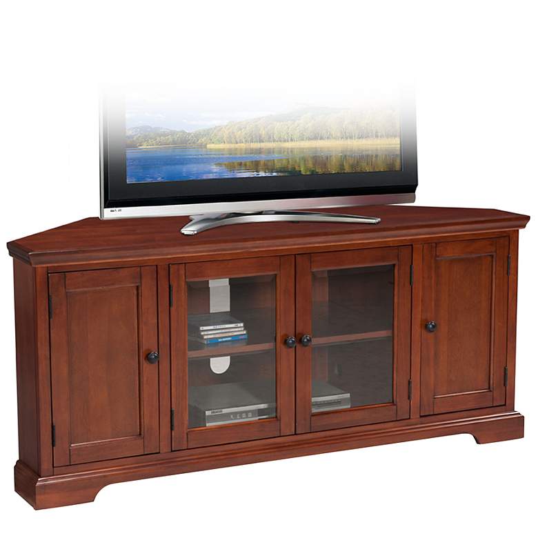 Image 1 Leick Westwood Cherry 60 inch Corner TV Stand