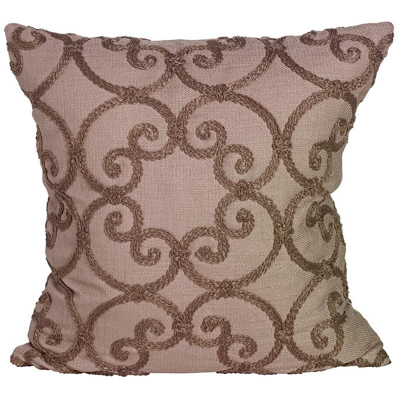 Image 1 Leiden Taupe 18 inch Square Down Throw Pillow