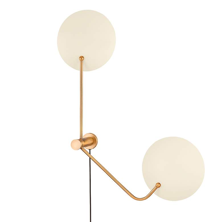 Image 5 Leif 41" High Patina Brass 2-Light Wall Sconce more views