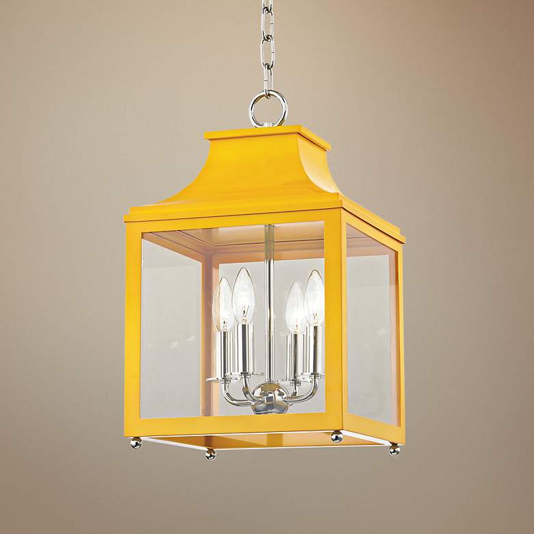 Image 1 Leigh 11 1/2" Wide Nickel and Marigold 4-Light Mini Pendant