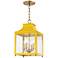 Leigh 11 1/2"W Aged Brass and Marigold 4-Light Mini Pendant