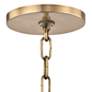 Leigh 11 1/2"W Aged Brass and Navy 4-Light Mini Pendant