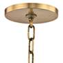 Leigh 11 1/2"W Aged Brass and White 4-Light Mini Pendant