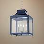 Leigh 11 1/2"W Polished Nickel and Navy 4-Light Mini Pendant