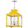 Leigh 16" Wide Polished Nickel and Marigold 4-Light Pendant