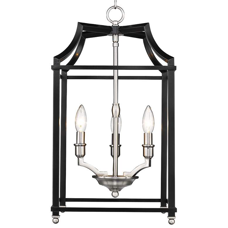 Image 2 Leighton 11 3/4 inch Wide Pewter and Black 3-Light Mini Pendant