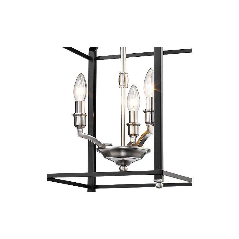Image 3 Leighton 11 3/4 inch Wide Pewter and Black 3-Light Mini Pendant more views