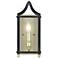 Leighton 13 3/4" High Satin Brass and Black Wall Sconce