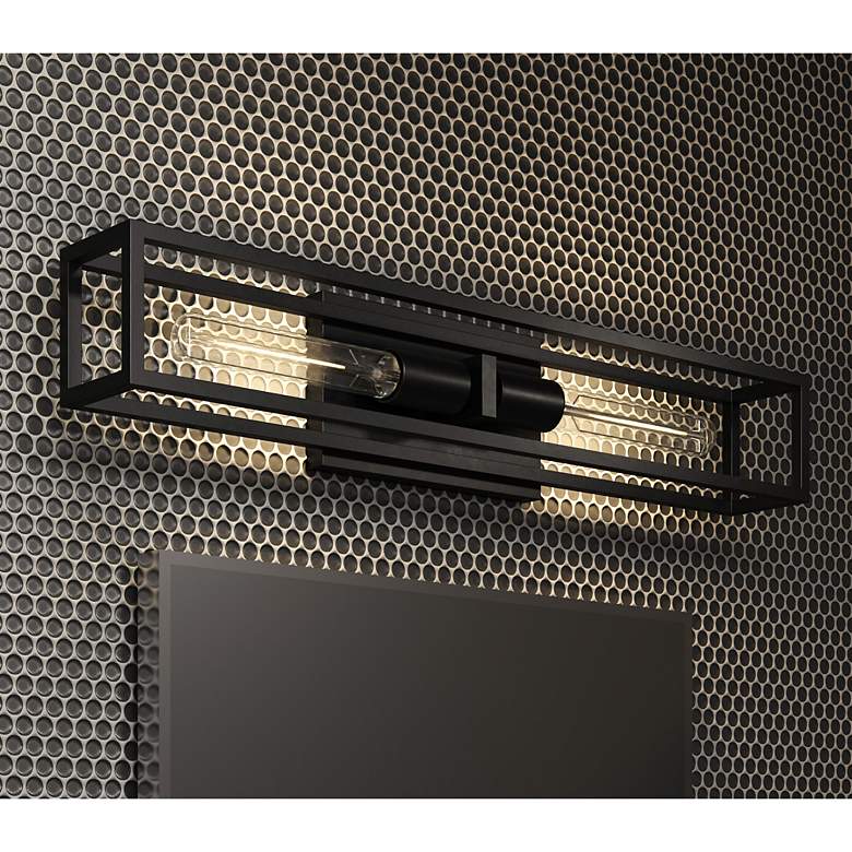 Image 1 Leighton 2-Light Matte Black Vanity Light