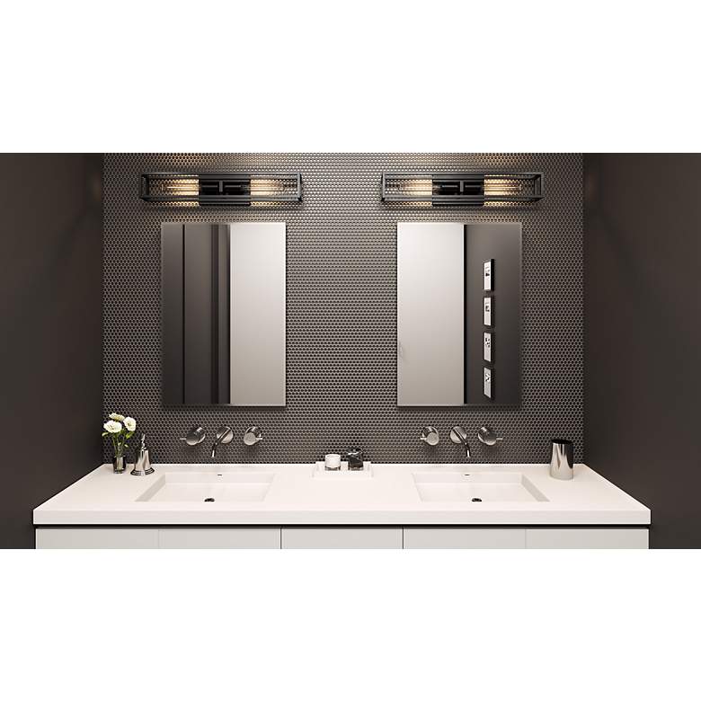 Image 6 Leighton 2-Light Matte Black Vanity Light more views