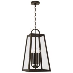 Leighton 23"H Oiled Bronze 4-Light Outdoor Hanging Light