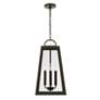 4_Leighton 23"H Oiled Bronze 4-Light Outdoor Hanging Light more views