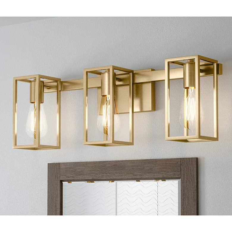 Image 1 Leighton 3-Lt Brass Bath Lt
