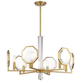 Image5 of Leighton 6-Light Chandelier in Warm Brass more views
