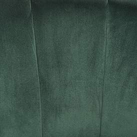 Image3 of Leighton Green Velvet and Gold Tufted Accent Chair more views