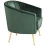 Leighton Green Velvet and Gold Tufted Accent Chair