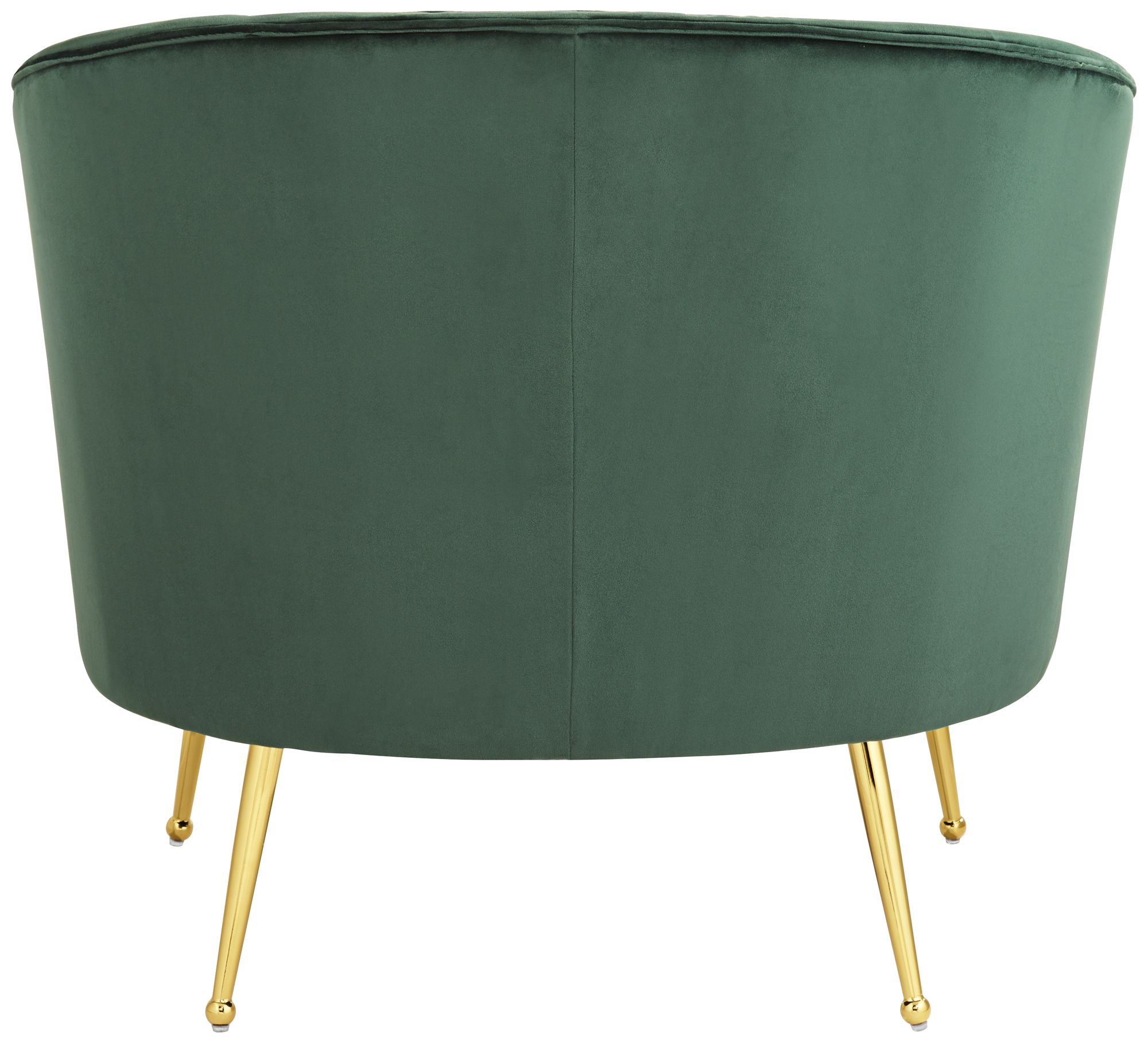 Leighton Green Velvet and Gold Tufted Accent Chair in scene