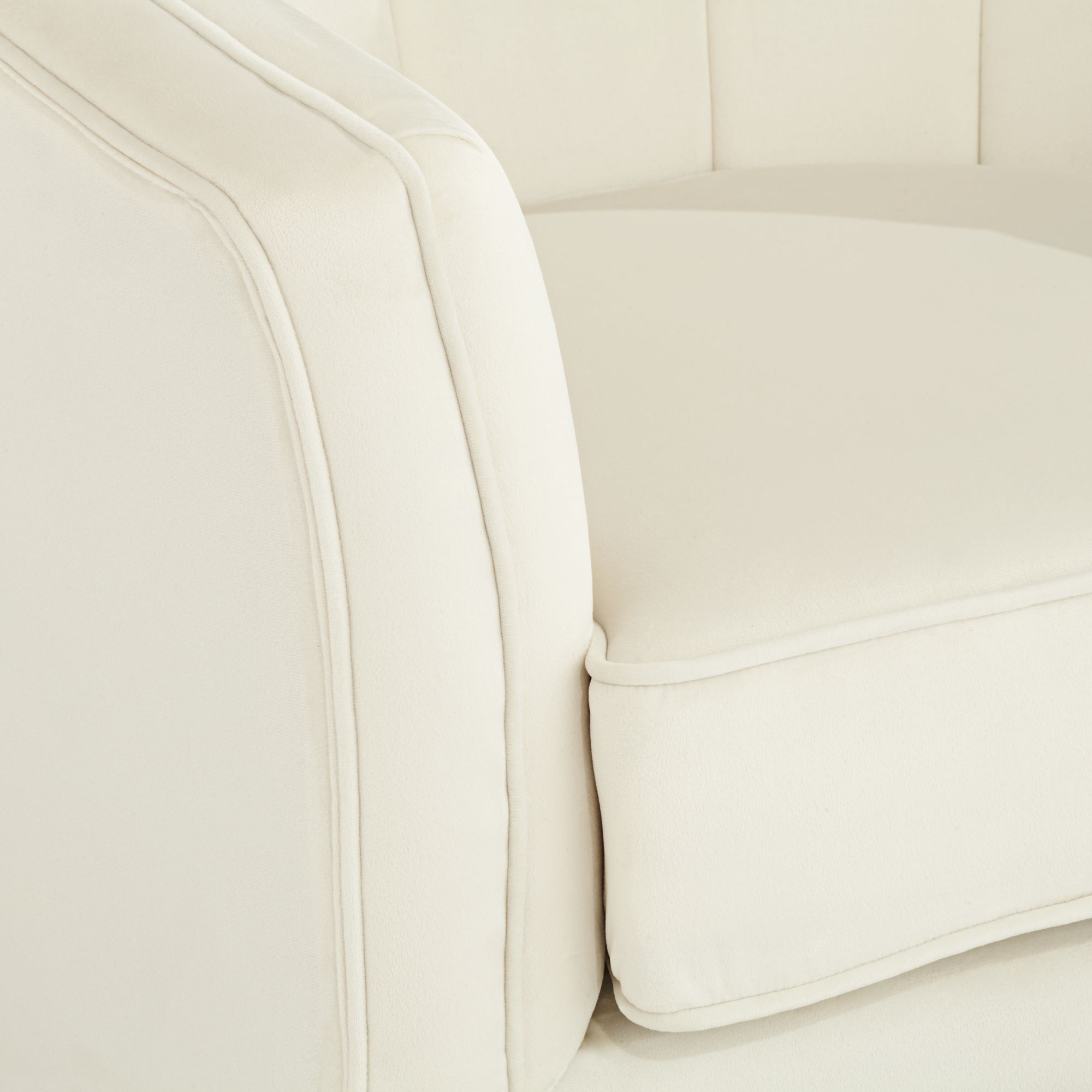 Image 5 Leighton White Velvet Tufted Accent Chair with Gold Legs more views