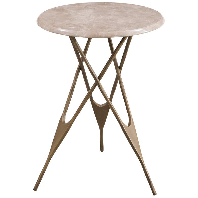 Image 1 Leila 22" Iron and Marble Accent Table