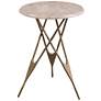 Leila 22" Iron and Marble Accent Table