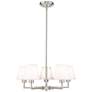 2_Leila 26" Wide Brushed Nickel 5-Light Chandelier