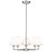 Leila 26" Wide Brushed Nickel 5-Light Chandelier