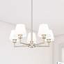 1_Leila 26" Wide Brushed Nickel 5-Light Chandelier