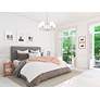 3_Leila 26" Wide Brushed Nickel 5-Light Chandelier more views