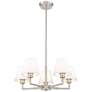 4_Leila 26" Wide Brushed Nickel 5-Light Chandelier more views