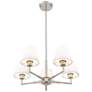 5_Leila 26" Wide Brushed Nickel 5-Light Chandelier more views
