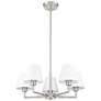 7_Leila 26" Wide Brushed Nickel 5-Light Chandelier more views