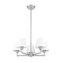 Leila 26" Wide Brushed Nickel 5-Light Chandelier
