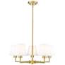 3_Leila 26" Wide Luxe Gold 5-Light Chandelier