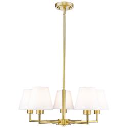 Leila 26" Wide Luxe Gold 5-Light Chandelier
