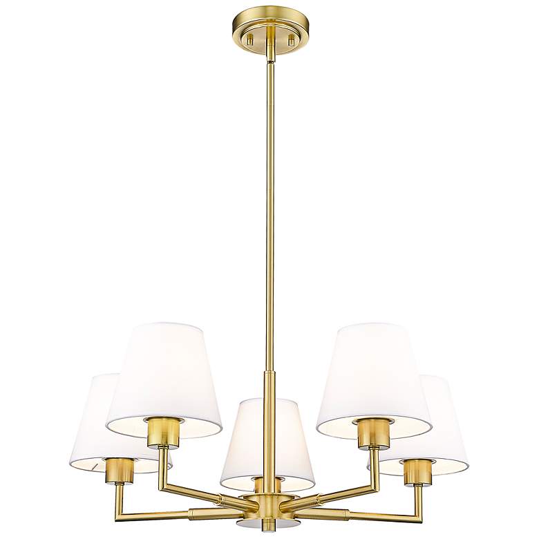 Image 6 Leila 26" Wide Luxe Gold 5-Light Chandelier more views