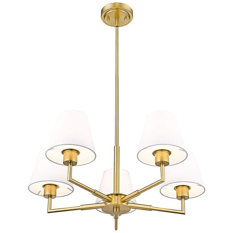 Image 7 Leila 26" Wide Luxe Gold 5-Light Chandelier more views