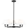Leila 34" Wide Matte Black 5-Light Chandelier