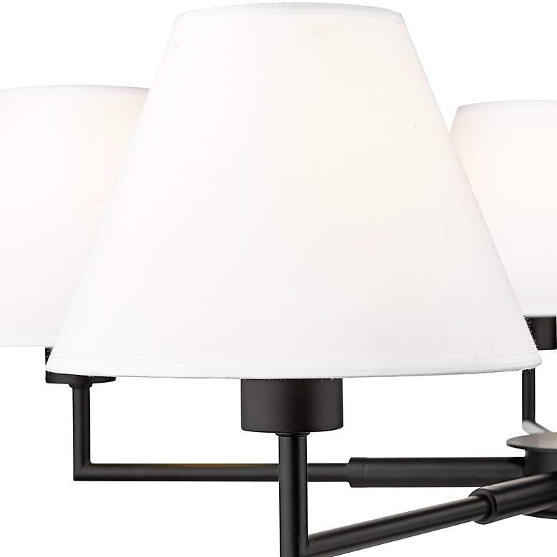 Image 5 Leila 34" Wide Matte Black 5-Light Chandelier more views