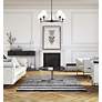 5_Leila 34" Wide Matte Black 5-Light Chandelier more views