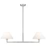 3_Leila 42" Wide Brushed Nickel 2-Light Linear Chandelier