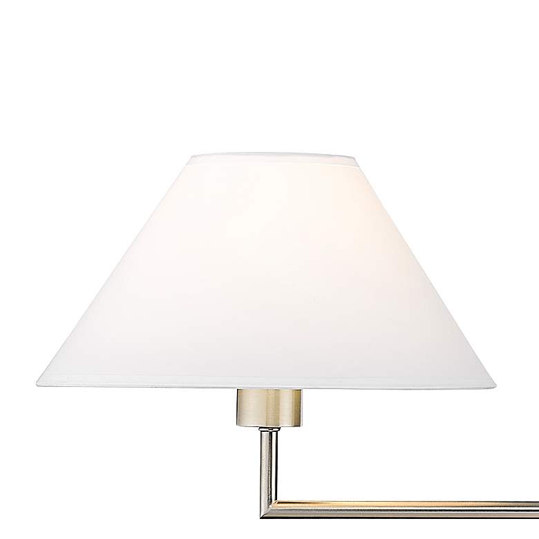 Image 4 Leila 42" Wide Brushed Nickel 2-Light Linear Chandelier more views