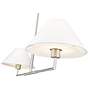 Leila 42" Wide Brushed Nickel 2-Light Linear Chandelier in scene