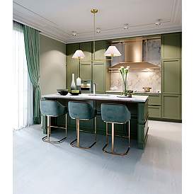 Image5 of Leila 42" Wide Luxe Gold 2-Light Linear Chandelier more views