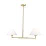 7_Leila 42" Wide Luxe Gold 2-Light Linear Chandelier more views