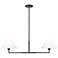 Leila 42" Wide Matte Black 2-Light Linear Chandelier